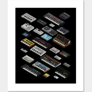 Synthesizer and Drum Machine Lover Posters and Art